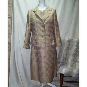 Vintage Dress Jacket Blazer Custom Casuals Green Pink Small Medium